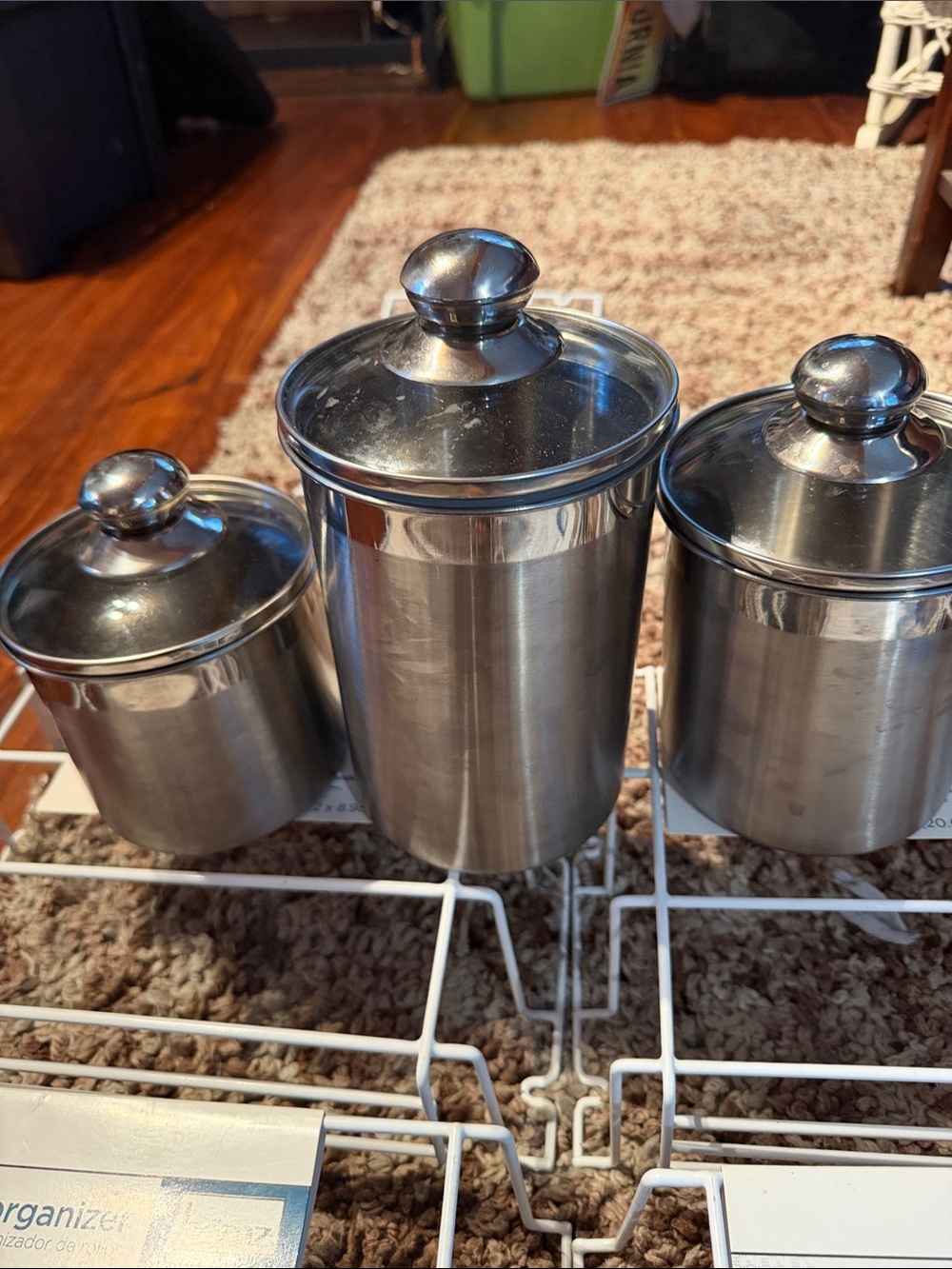 Stainless Steel Countertop Canister Set - Silver